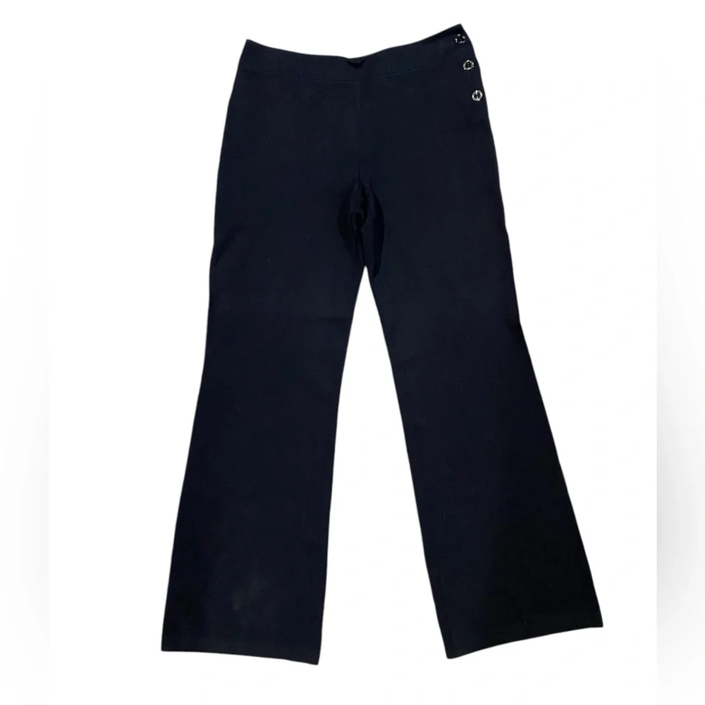 St. John Collection Navy Blue Straight‎ Knit Pants Women’s Size 10